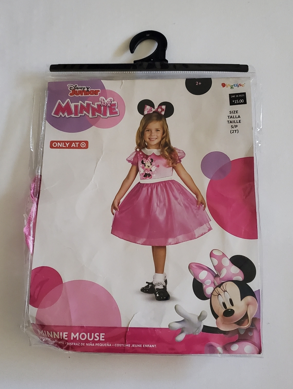 Disney Minnie Mouse Hot Pink Girls Dress with Bow Headband